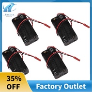 4Pack 6V 4XAA Battery Container Case Holder Pack Box JST Plug Receiver for  Redcat 1/8 1/10 RC Nitro