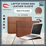 (2in1)MR Laptop Stand Bag Leather Sleeve Case Stand portable foldable case office Tablet Cover可折叠轻便信