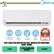 Midea MSMF-19CRN8 Fairy Series Non Inverter R32 Wall Mounted Air Conditioner Aircond 2.0HP 3 Star Rating Penghawa Dingin