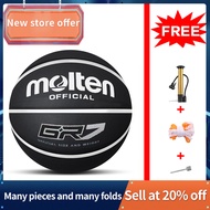 MOLTEN GR7 Basketball FIBA Approved Size 7 with 12 Panels and Rubber Material (Black) ..
