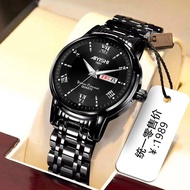 Swiss genuine automatic mechanical watch men's trend luminous calendar waterproof famous brand imported solid steel watch