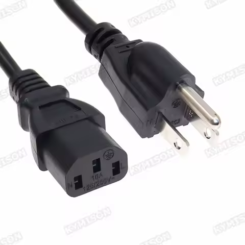 US NEMA 5-15P to IEC C13 AC Power Cord, American Standard Three plug to C13 Extension Cable For Comp