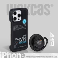 [Wakcas] Multifunctional Bracket MOON Album Frameless Magnetic Phone Case iPhone 16 15 14 Pro Max Pr
