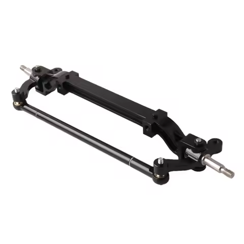 Aluminum Alloy Front Steering Axle Linkage for Tamiya 1/14 RC Tractor Truck Black Axle Rod RC Car Up