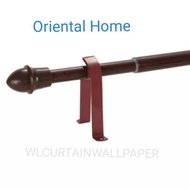 Extendable Wooden Curtain Rod set (thin)28x48inch)(71X122cm)