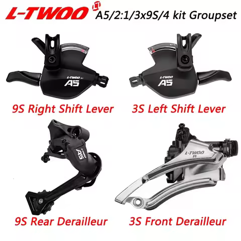 LTWOO A5 2:1 3X9 Speed Derailleurs Groupset 9s 9v Shifter Lever Front Derailleur 9 Speed 11-42T Velo