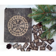 黑色木符文，符文集，維京符文，占卜工具，北歐神話