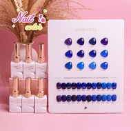 [สปอต] ชุดเล็บสีน้ําเงิน 12 สี sansu (15ml การ์ดสีฟรี) Klein Sapphire Blue Sky Blue Achilles