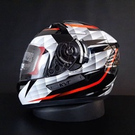 Kyt K2RIDER DIAMOND WHITE DOUBLE VISOR HELMET TOURING HELMET KYT K2 RIDER DIAMOND BLACK WHITE KYT K2