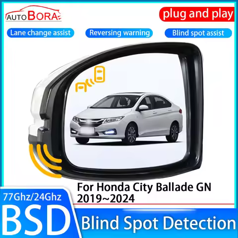 ZhuCamX Car Blind Spot Detection System BSD BSA BSM Sensor Drive Rear Mirror Monitoring for Honda Ci