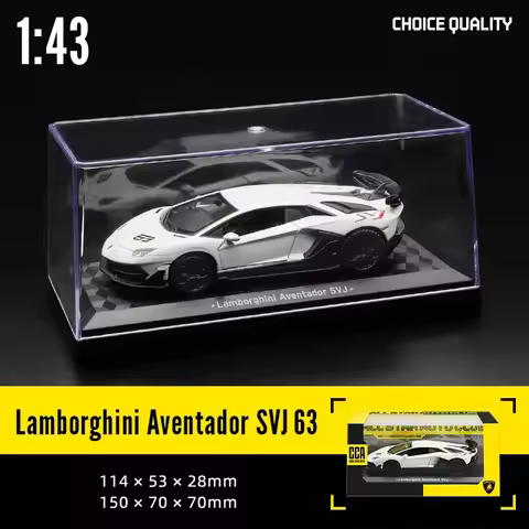CCA MSZ 1:36~1:47 Lamborghini Aventador SVJ 63 Maserati Land Rover Guard BMW Benz Car Model With Hel