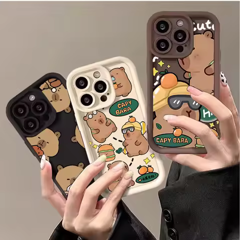 Cute Capybara Casing For VIVO Y72 V29E Y20 Y75 Y27 Y77 Y100 Y28 Y78 Y16 Y03 Y22S Y76 V27 Y21 Y02 Y22