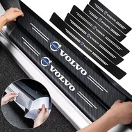 Volvo Car Door Sill Carbon Fiber Sticker Auto Protector Strip Waterproof For Volvo Rdesign XC60 XC40