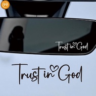 9S  Trust In God Mirror Decal Car Decals For Women Faith Mirror Decal Cute Vinyl Decal Christian Car
