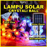 【Solar | Plug Crystal Ball 8 Mode | 22M | 12M | 7M | 5M】LED Lampu Raya Waterproof Lip Lap Kelip Keli
