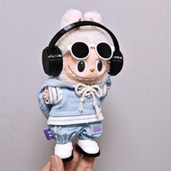 labubu clothes labubu衣服 labubu Only Baby Clothes] labubu Baby Clothes Light Denim Fake Two-Piece Hoo