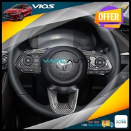 Toyota Vios AC100 Steering Wheel Panel Lining Protector Carbon NGC102 2023-2026 Vaccauto Accessories