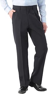 Slacks, Hemlined, One-Tuck, Plain, Business, Men's (Waist 39.4 inches (100 cm), Inseam 30.0 inches (