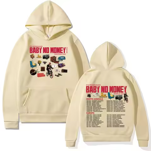 Bbno$ New Hoodies It's Pronounced Baby No Money European Tour 2025 Sweatshirt Men Women Pullovers Ha