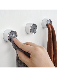 1個廚房毛巾掛架,自粘式壁掛碗盤毛巾掛鉤,圓形牆掛式毛巾掛架,適用於浴室、廚房和家居