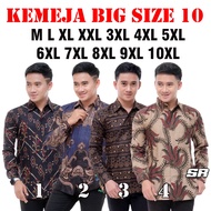 KEMEJA Bigsize 10 Shirt - Jumbo Long Sleeve Batik Shirt - Uk. M L XL XXL 3XL 4XL 5XL 6XL 7XL 8XL 9XL