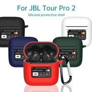 Suitable for JBL Tour Pro 2 Case Bluetooth Headset Protective Case Silicone SoftCase Charging Bag Headset Case Storage Bag Hook