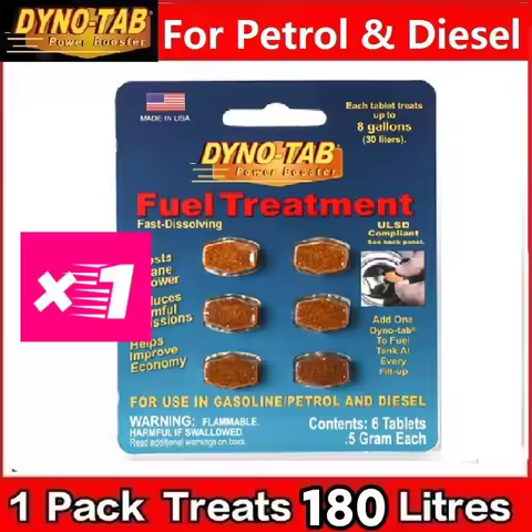 Dynotab Fuel Treatment Boost Octane Reduce Carbon Deposits Increase MPG Power Strength Help Improe F