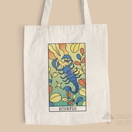 Canvas Tote Bag - Zodiac Signs Constellation birthday Astrology Signs Scorpio