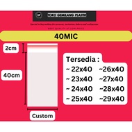 10 PACK (THICK) HEIGHT X40 OPP Plastic Clothes Plastic Clothes/ Garment Plastic/ Bread Plastic/ 22x4