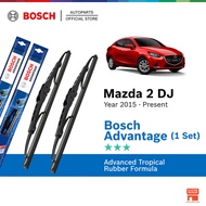 Bosch Advantage U Hook Wiper Set for Mazda 2 Sedan DJ 3rd Gen (22"/17")