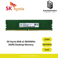 USED SK Hynix 8GB x1 5600MHz DDR5 Gaming | Editing | Office Ram Stick | Desktop Memory