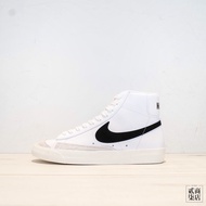 ((Erqi Store) Nike Blazer Mid 77 Vintage Men's White Black High-Top Casual Shoes BQ6806-100