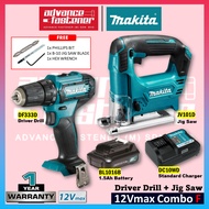Super Value Makita 12Vmax Cordless Combo F ( DF333D Cordless Driver Drill + JV101D Cordless Jig Saw )