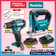 Super Value Makita 12Vmax Cordless Combo F ( DF333D Cordless Driver Drill + JV101D Cordless Jig Saw 