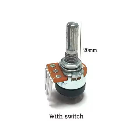 2PCS RV16S Single Potentiometer WHT148 with switch 20mm B5K B10K B50K B500K For Amplifier Audio 5k 1