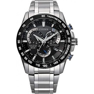 Citizen CB5908-57E Eco-Drive Sport Luxury PCAT Chronograph Watch Stainless Steel Black Dial, Silver