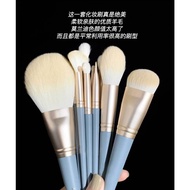 10pcs Sky Blue Makeup Brush Super Soft Fiber Make Up Brushes Set Foundation Powder Blush Blending Eyeshadow Brush Cosmetic Tools