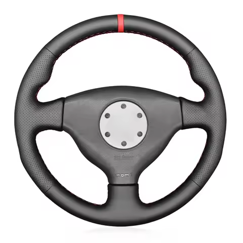 Black Faux Leather Car Steering Wheel Cover for Mitsubishi Lancer Evolution EVO VI 6 V 5 IV 4 1996-2