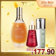 TRUU Oily Skin - 76 Probiotics Cleanser + 45 Pores + 99 Oil Control toner oil control pimples t-zone
