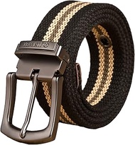 Elastic Belts Plus Size Multicolored Casual Belts for Mens and Womens Jeans Belt Multi Colored (Blac