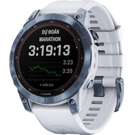 Đồng Hồ Garmin Fenix 7 Sapphire Solar 47mm Xanh Khoáng Biển Dây Đá Trắng