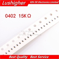 100pcs 0402 SMD Resistor 1% 15Kohm 15k Om 153 1502