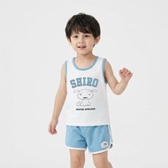 CACO-Little White Cool Feeling Contrast Color Vest Set ‧ Parent-Child Style-Child [L3SC016]