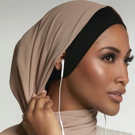 Hijab Inner Hat mask and earpiece Muslim Underscarf Head Cover Cap Tudung Inner Cap G4-DM1