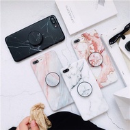 Marble Stand Ring Holder Bracket Soft Case Cover for Apple iphone X 8 7 6S Plus