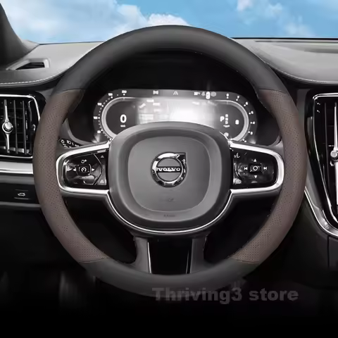 Leather Car Steering Wheel Cover For Volvo XC60 XC90 XC40 V90 EX40 V60 EC40 EX90 S90 S60 S80 EM90 20