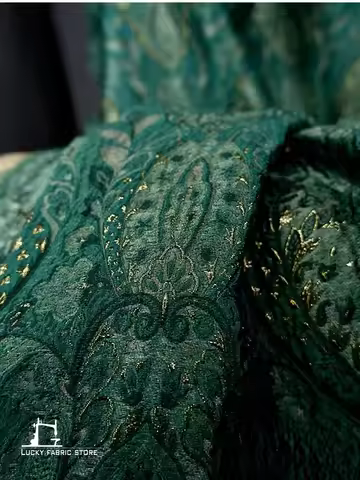 Exotic, royal style, European bright silk blend, three-dimensional texture, embossed jacquard fabric