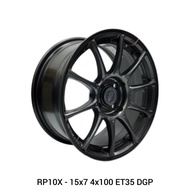 【Installation Available】RP10X RAXER WHEELS 15 INCH 15X7 4X100 ET35 DGP READY STOCK SPORT RIM