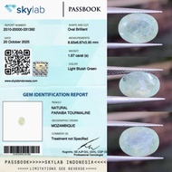 1.67 cts 100% Real Paraiba Tourmaline origin Mozambique No Treatment Skylab Certificate
