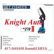 Q9 QET-2104CCS CORDLESS CHAINSAW mm 21V 100mm (4") WITH 2.0Ah Battery & Charger